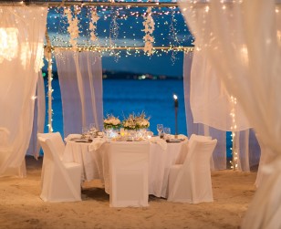 Summer wedding on the sand